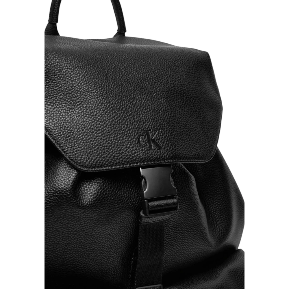 Calvin Klein Jeans Polyurethaan gesp sluiting tas met meerdere zakken Black Heren