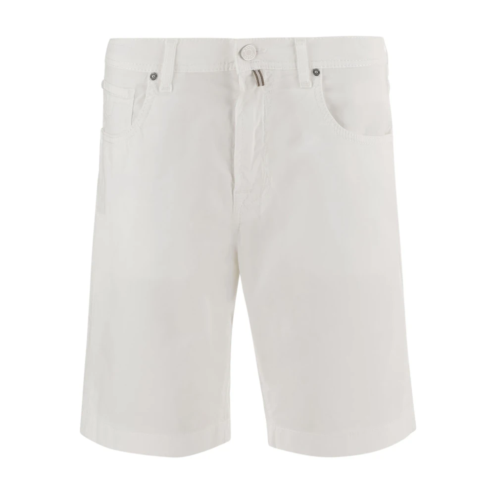 Jacob Cohën Homme Blanc - Shorts En Coton Stretch - Shorts - Taille: W33