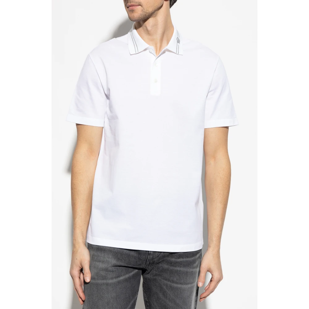 Versace Polo met logo White Heren