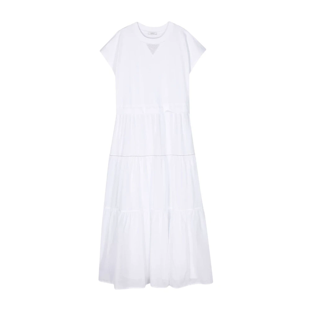 PESERICO Summer Dresses White Dames