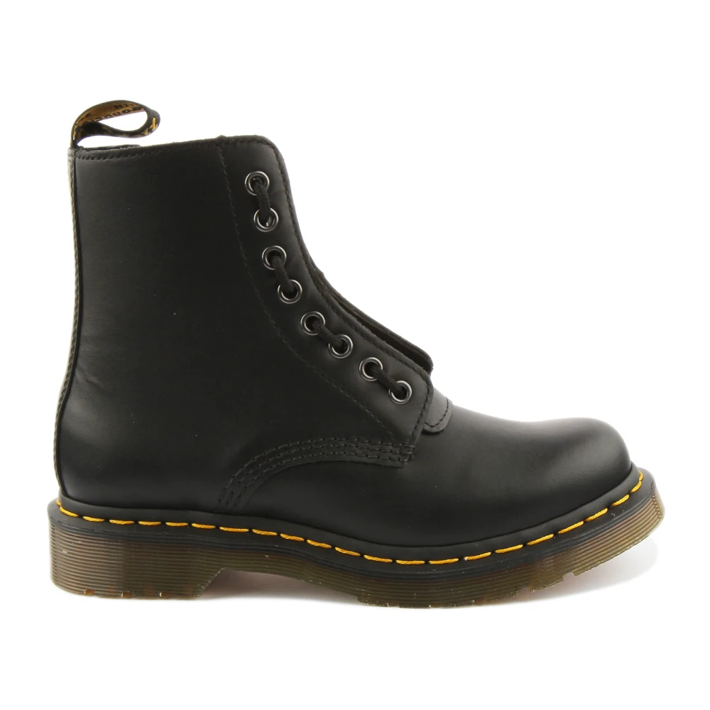 Dr. Martens Femme Noir Chaussures, Taille: 37 Eu Bottines À Lacets Pascal