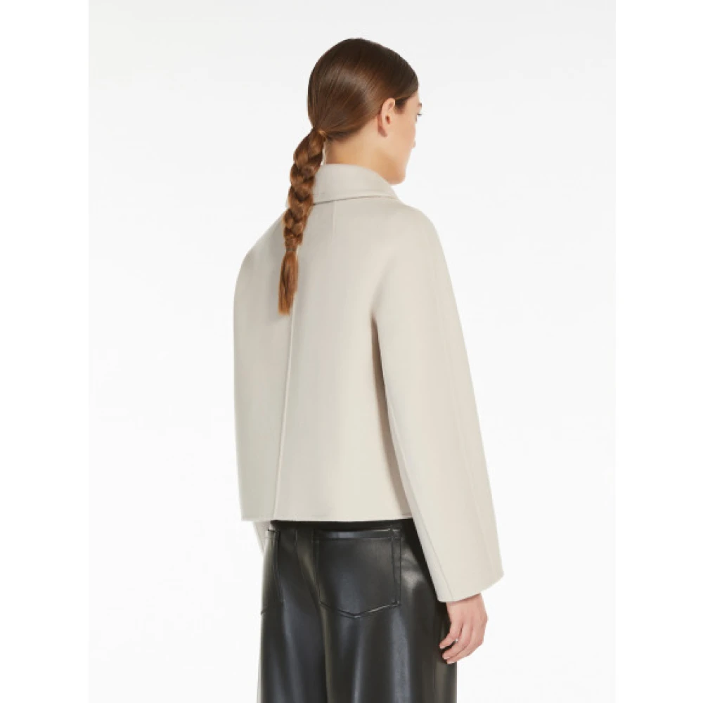Max Mara Wollen Kimono Mouw Jas Beige Dames
