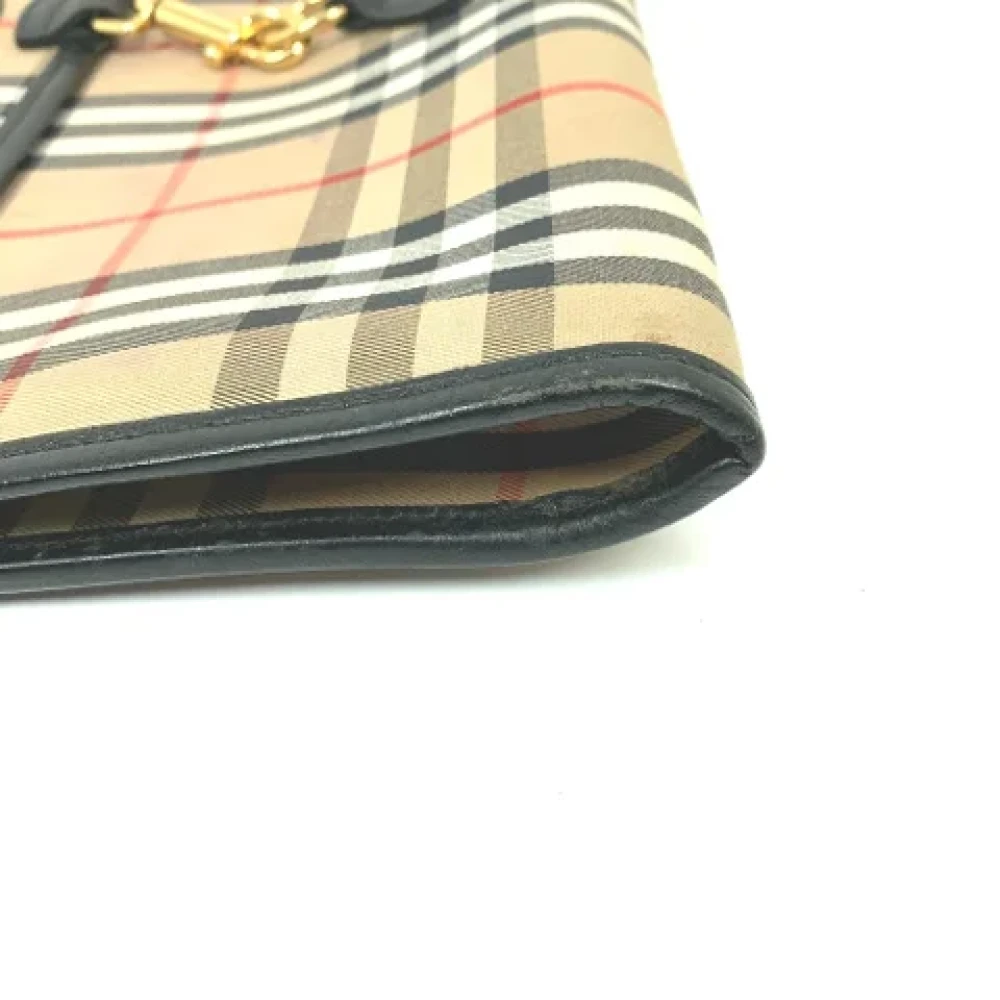 Burberry Vintage Pre-owned Fabric clutches Beige Dames