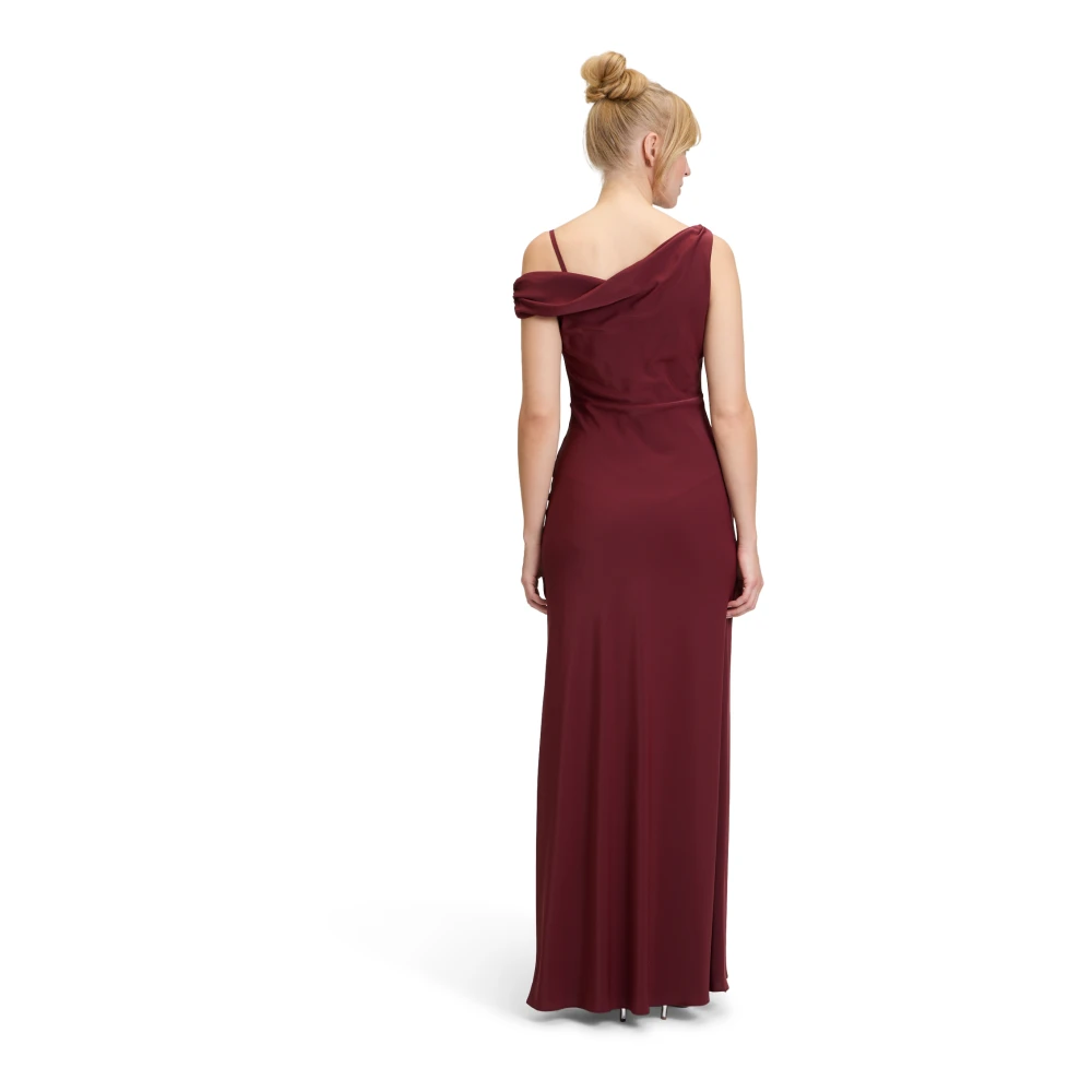 Vera Mont Elegante Avondjurk met Watervalhalslijn Red Dames