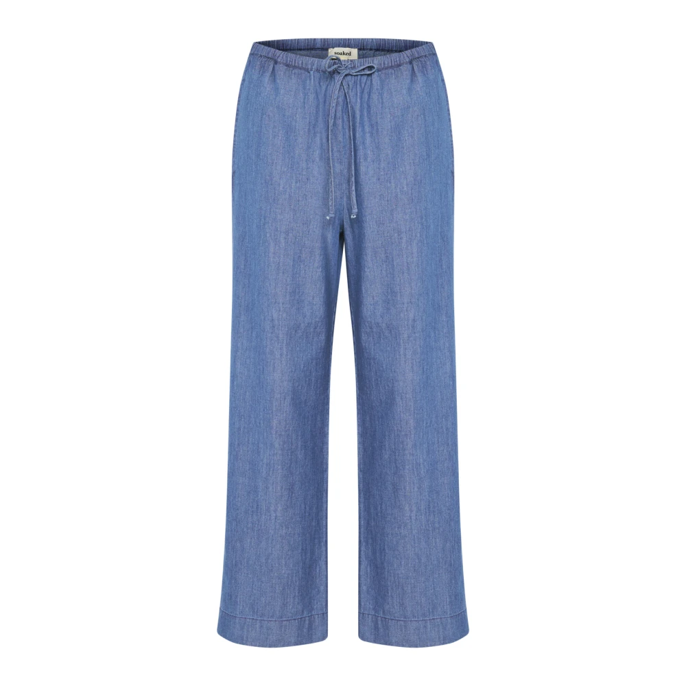 Soaked in Luxury Casual Straight-Leg Denim Broek Blue Dames