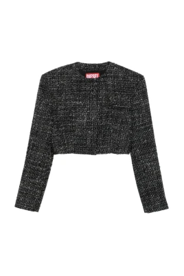 Svart Crop Jacket för Kvinnor
