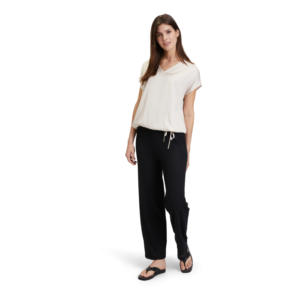 Betty & Co Gestructureerde instapbroek Black Dames