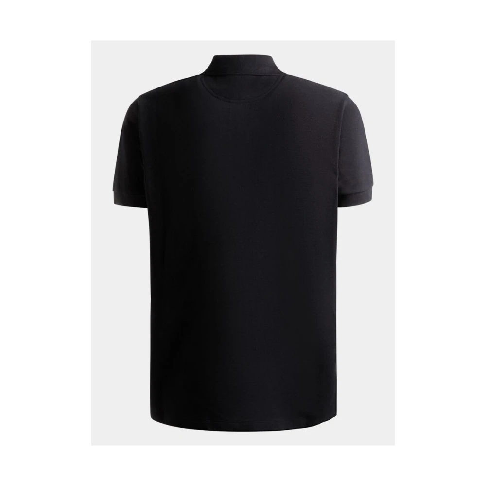 Bally Zwarte Polo Shirt met Logo Patch Black Heren