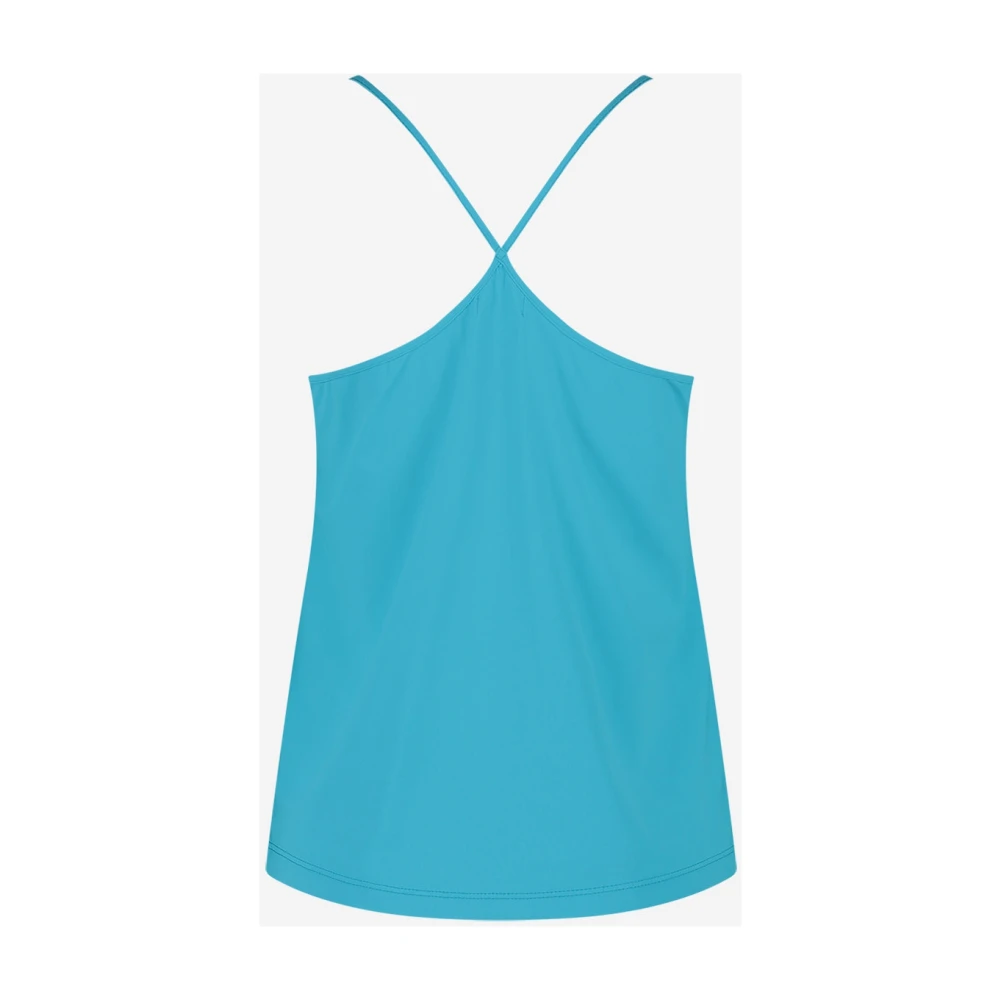 Jane Lushka Lichtblauwe Technische Jersey Top Blue Dames