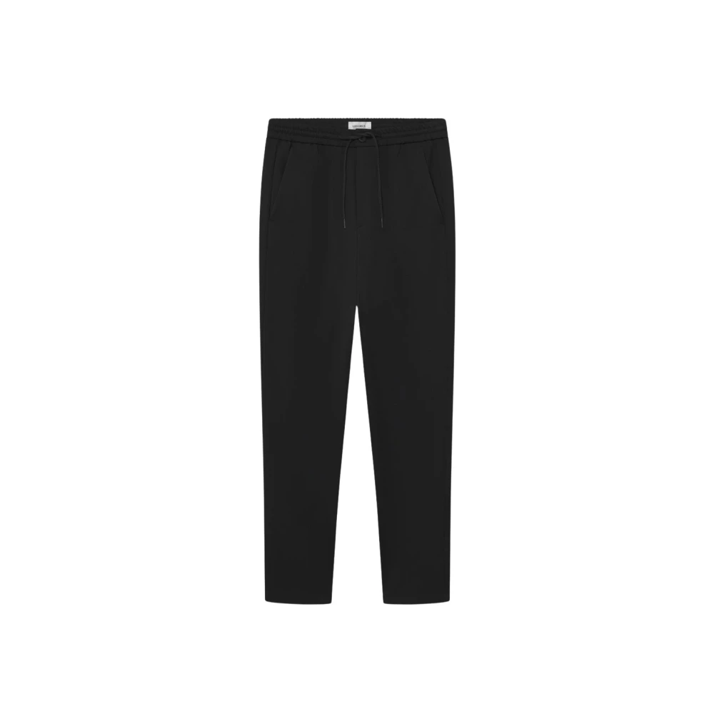 Les Deux Men's Black Tapered Drawstring Trousers - Straight Trousers - W31 - Trousers