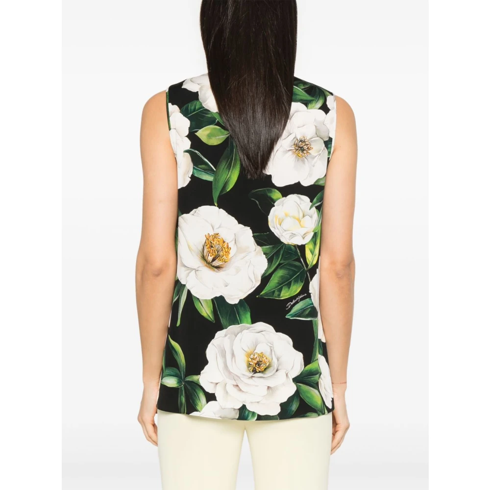 Dolce & Gabbana Bloemenprint Top voor Tuinliefhebbers Multicolor Dames