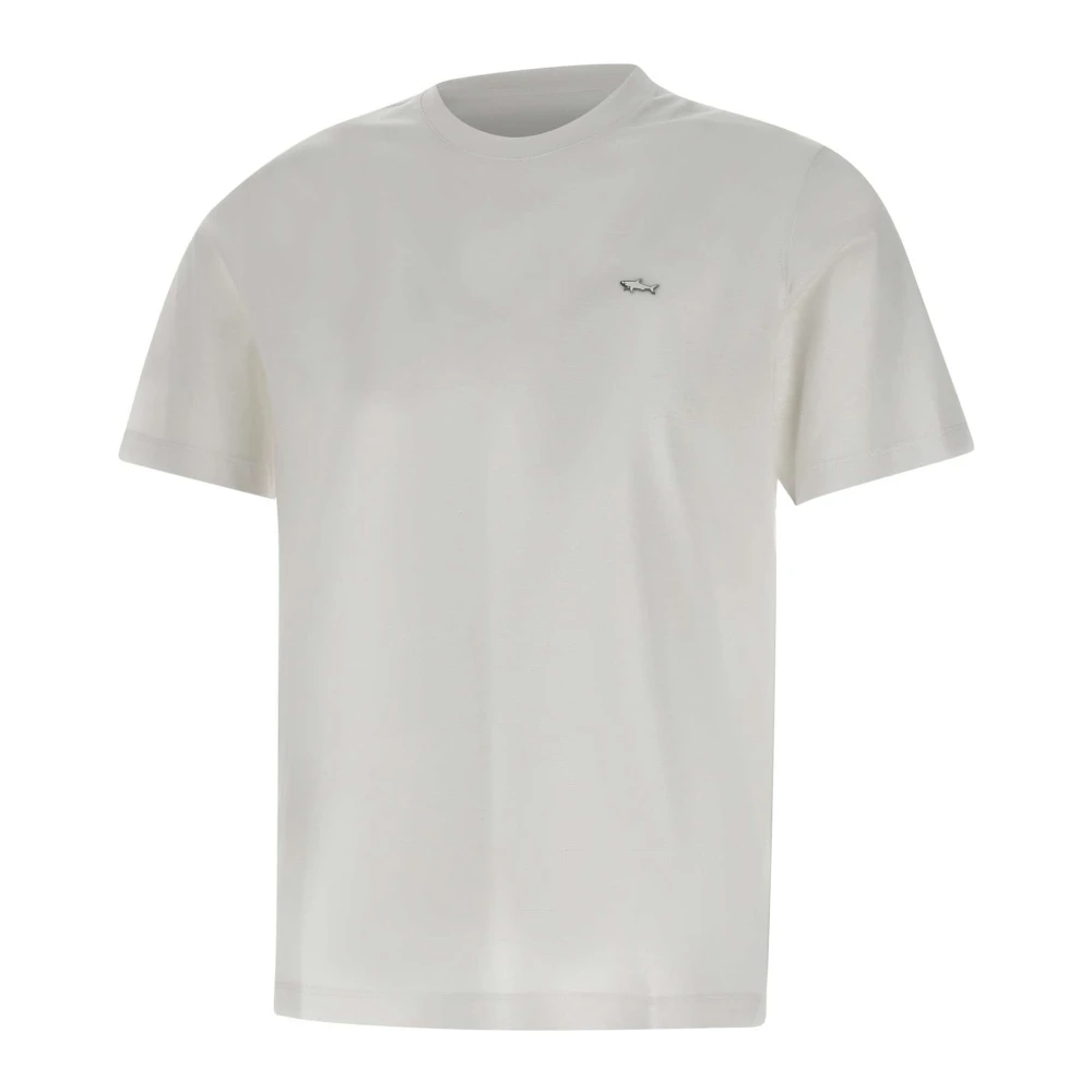 PAUL & SHARK Luxe Wit T-shirt met Ronde Hals White Heren