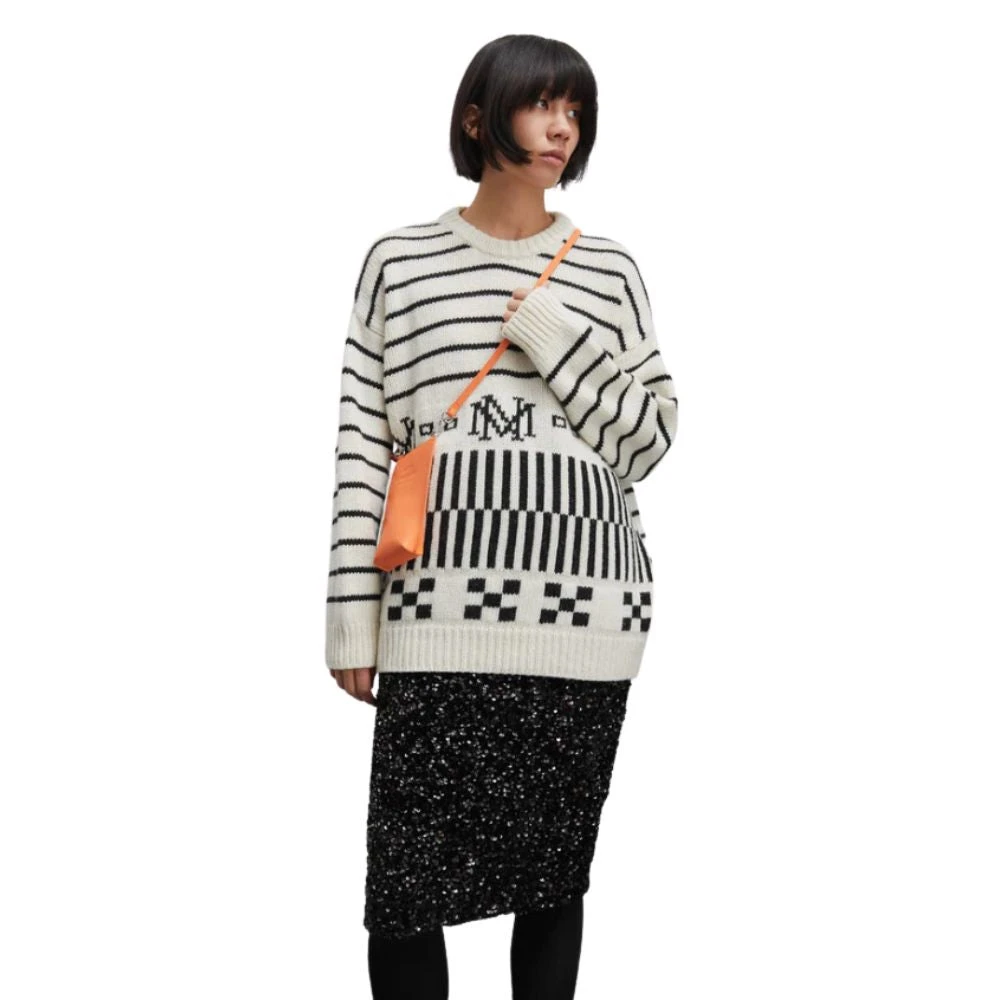 Mads Nørgaard Zwart Winter Wit Lefty Sweater White Dames