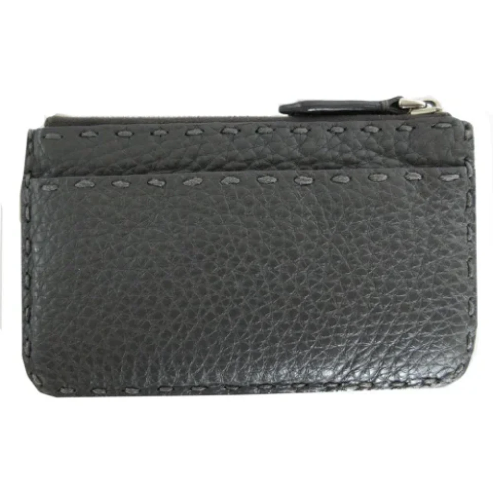 Fendi Vintage Pre-owned Leather wallets Gray Dames