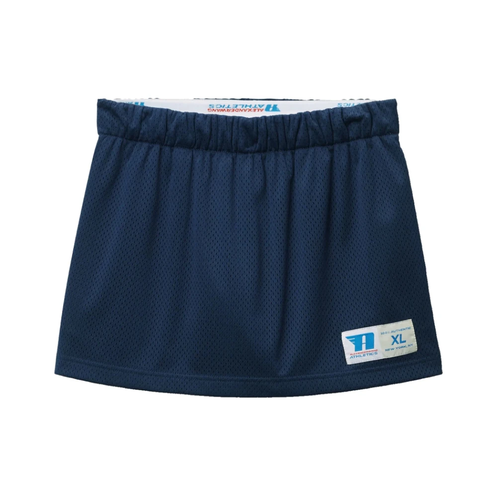Alexander wang Navy Blue Elastische Taille Rok Blue Dames