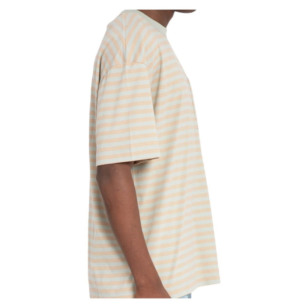 Études Gestreepte Accent Tee in Zand Beige Heren