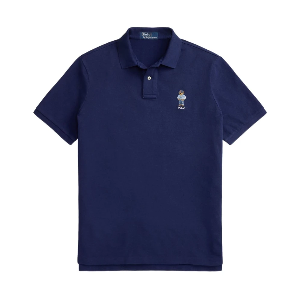 Polo Ralph Lauren Men's Blue Polo Shirts, 2XL, Bear-Embroidered Polo Shirt