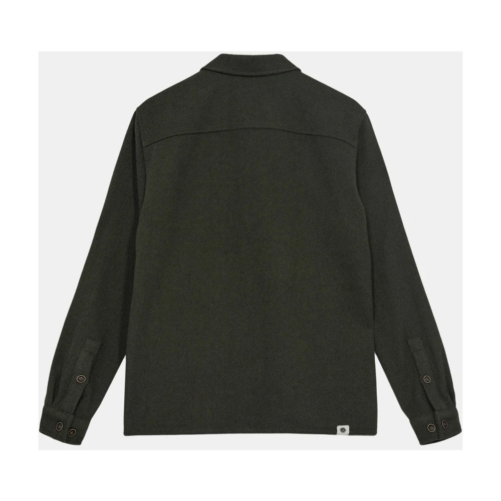 Anerkjendt Blauw Heavy Twill Overshirt Green Heren