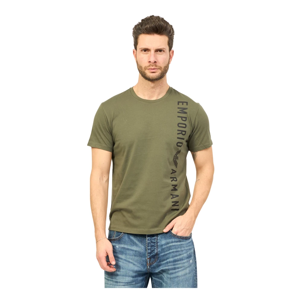 Emporio Armani EA7 Militaire Stijl T-shirts en Polo's Green Heren