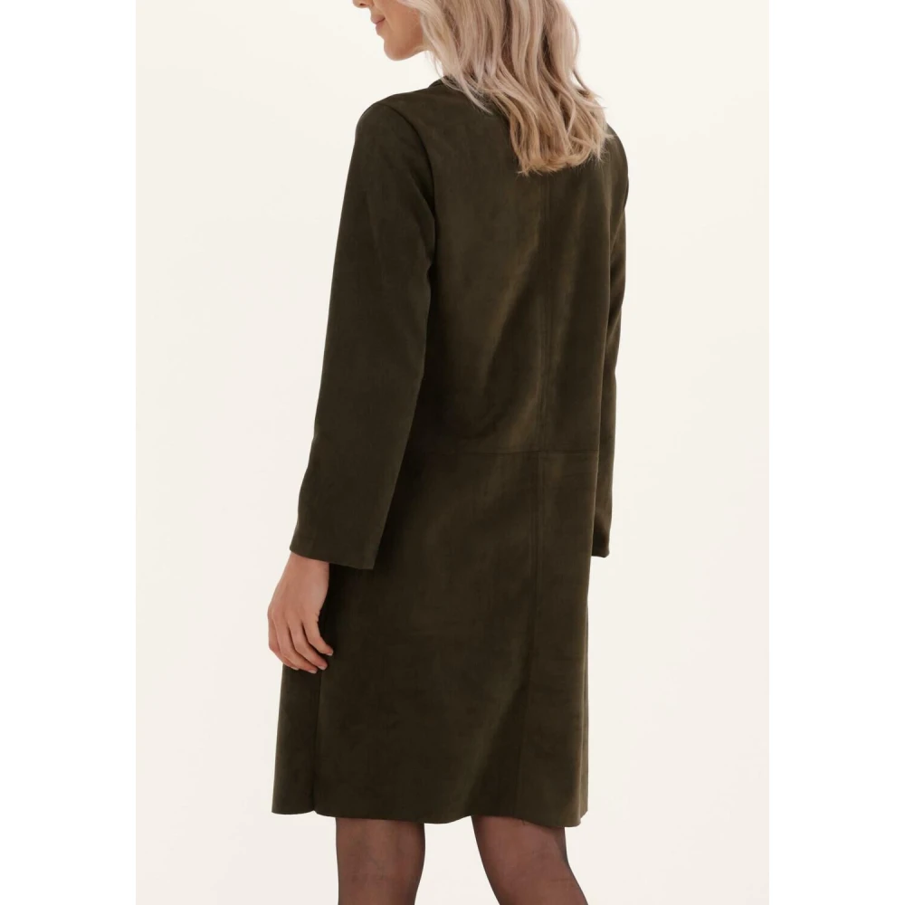 Summum Woman Groene Suedine Jurk Green Dames