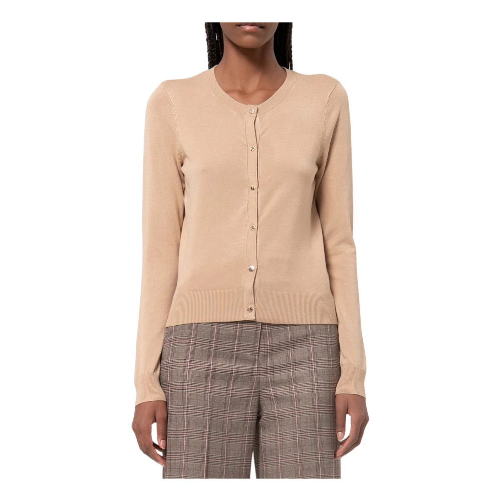 Fracomina Women's Beige Cardigan Regular Fit - Cardigans - M - Knitwear