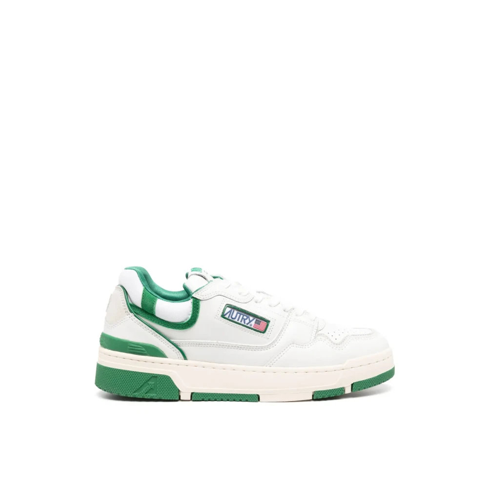 Autry Witte Lage Sneakers Logo Rubberen Zool Dames Schoenen