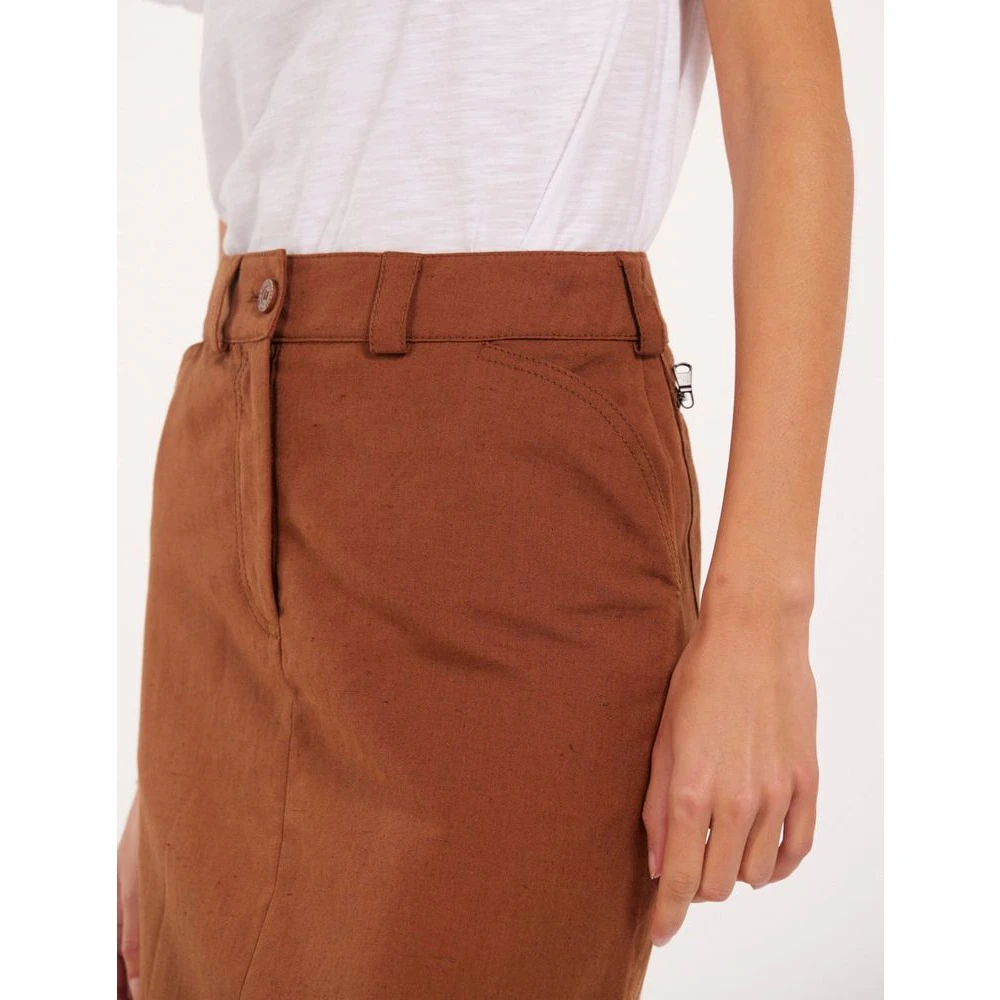 Ines De La Fressange Paris Bruine Anny rok Brown Dames