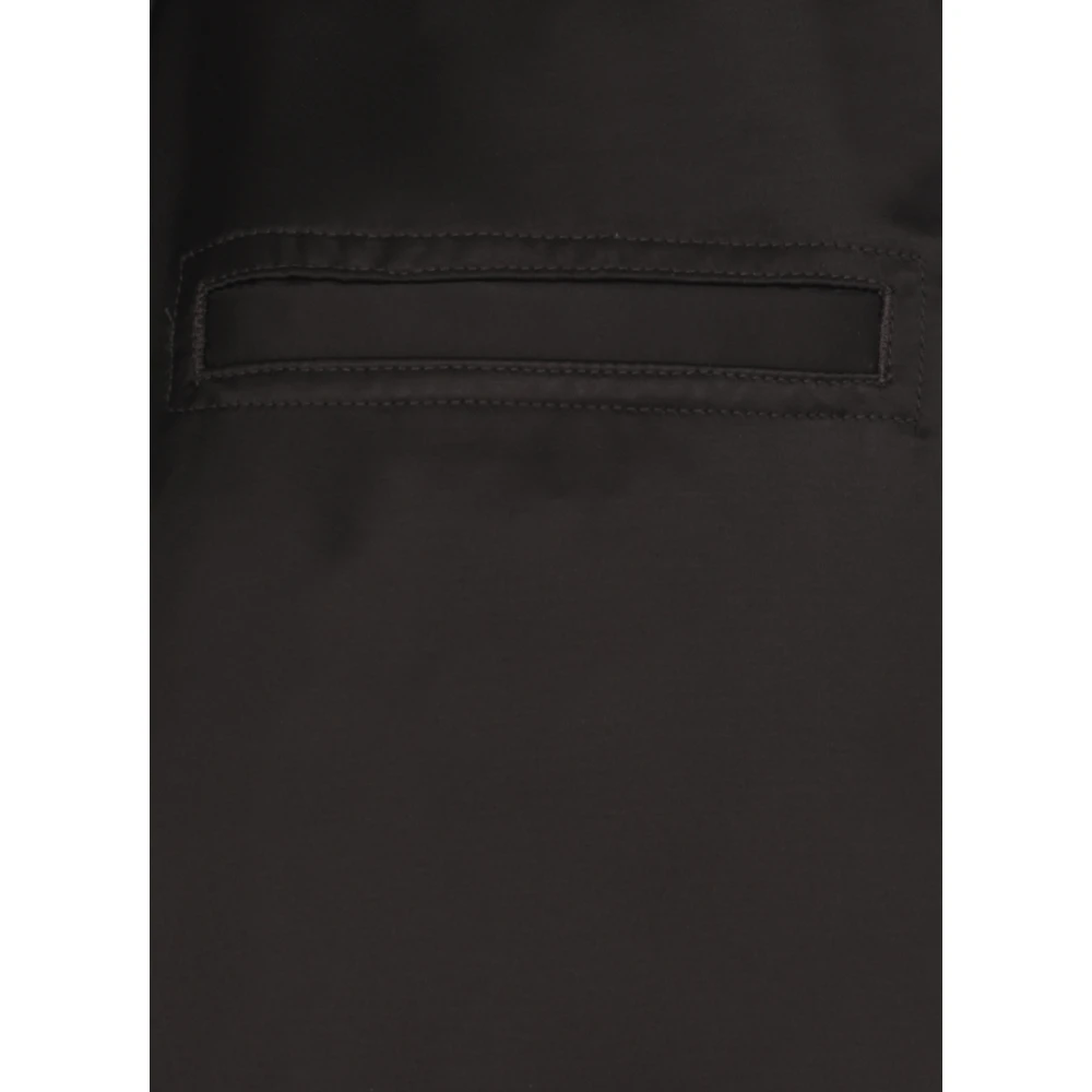 Jil Sander Zwarte Viscose Blend Elastische Taille Broek Black Dames