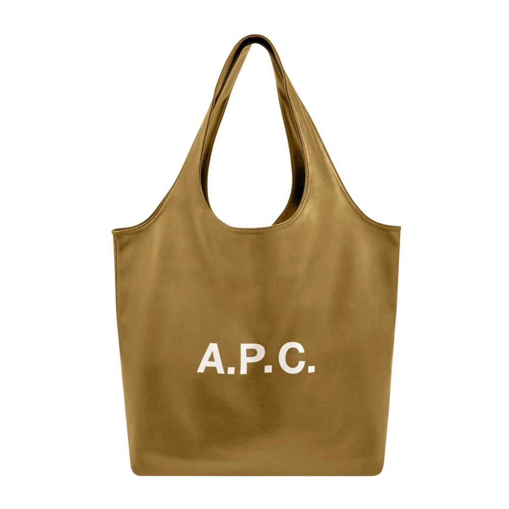 A.p.c. Grön Toteväska Med Logotyptryck