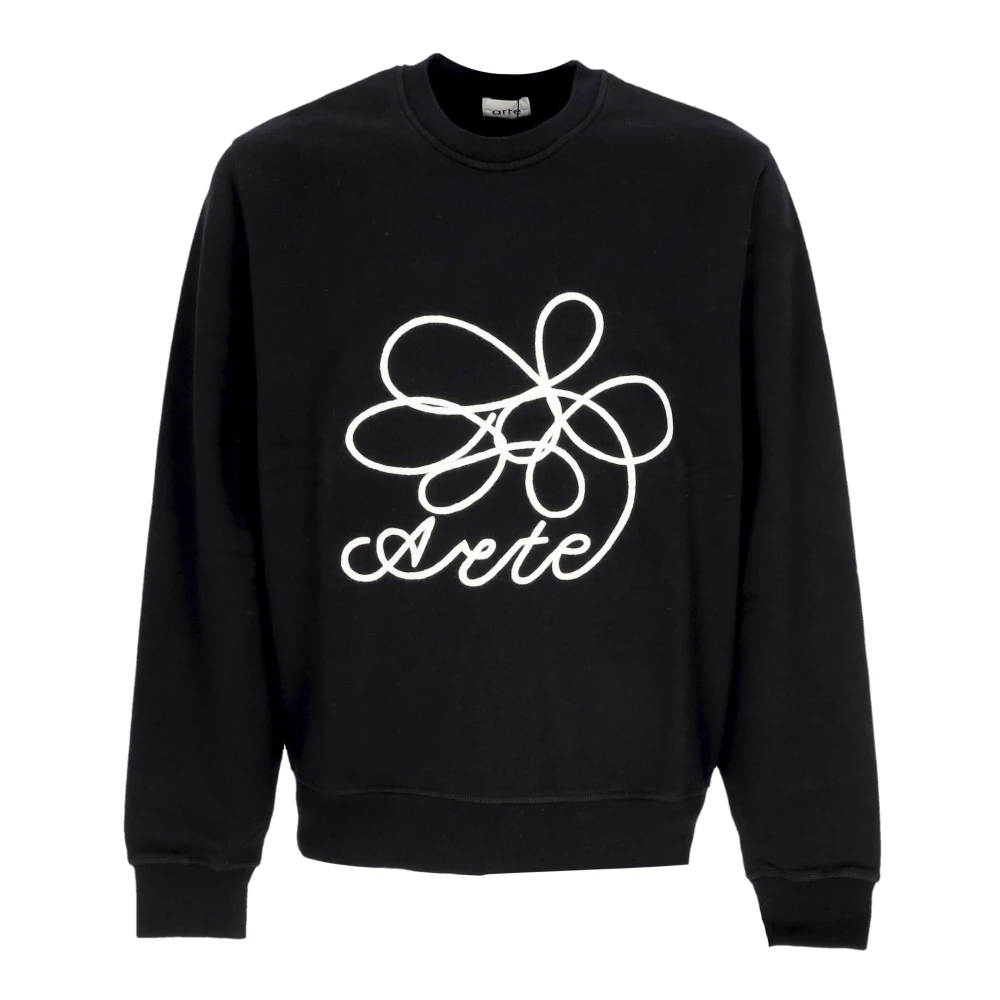 Arte Antwerp Bloem Logo Crewneck Sweatshirt Zwart Black Heren