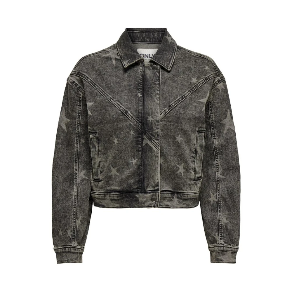 Only Malibu Denim Jacket in Gewassen Zwart Black Dames