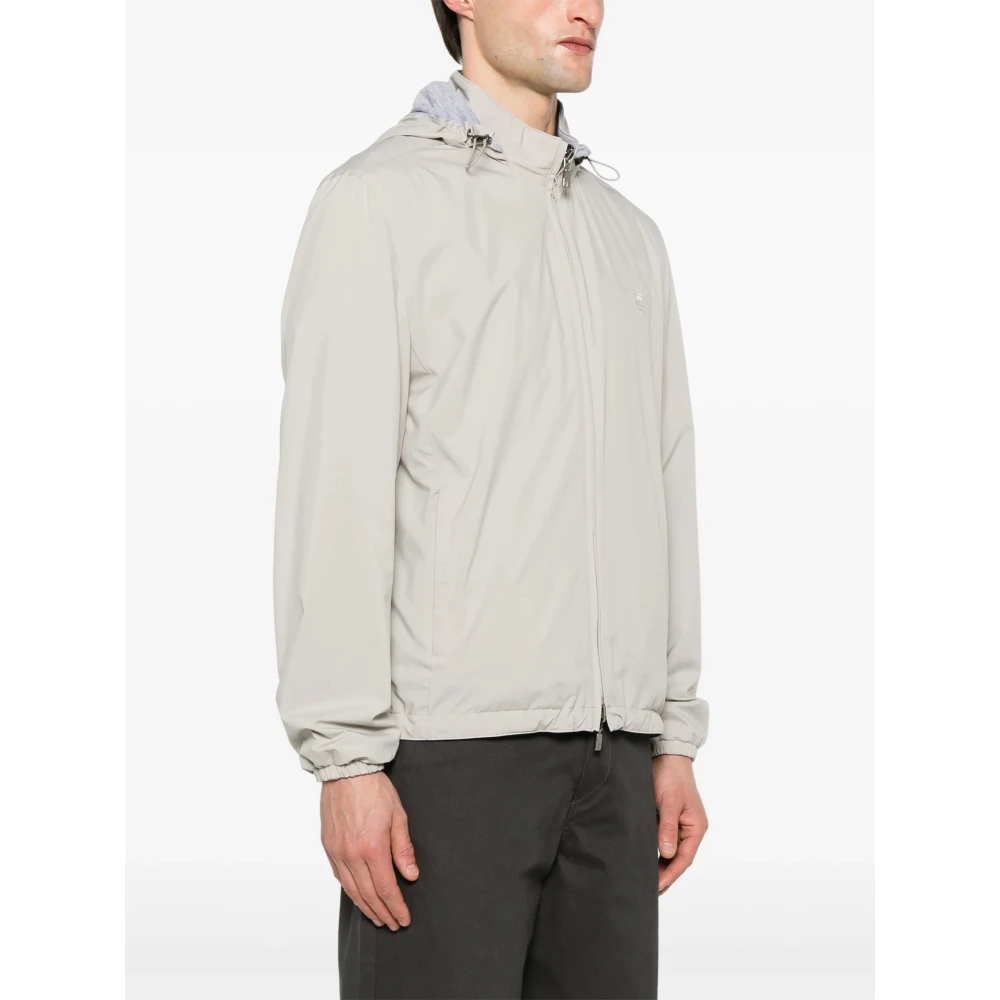 Corneliani Omkeerbare Polyester Jas met Ritssluiting Beige Heren