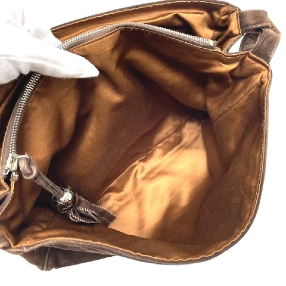 Chanel Vintage Pre-owned Suede chanel-bags Brown Dames