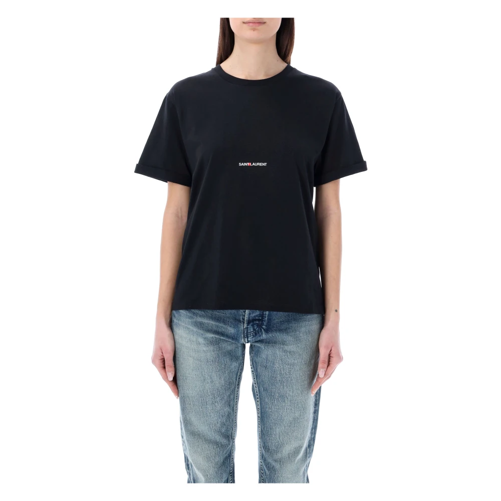 Saint Laurent Rive Gauche T-shirt Black Dames