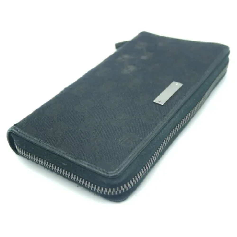 Gucci Vintage Pre-owned Canvas wallets Black Dames