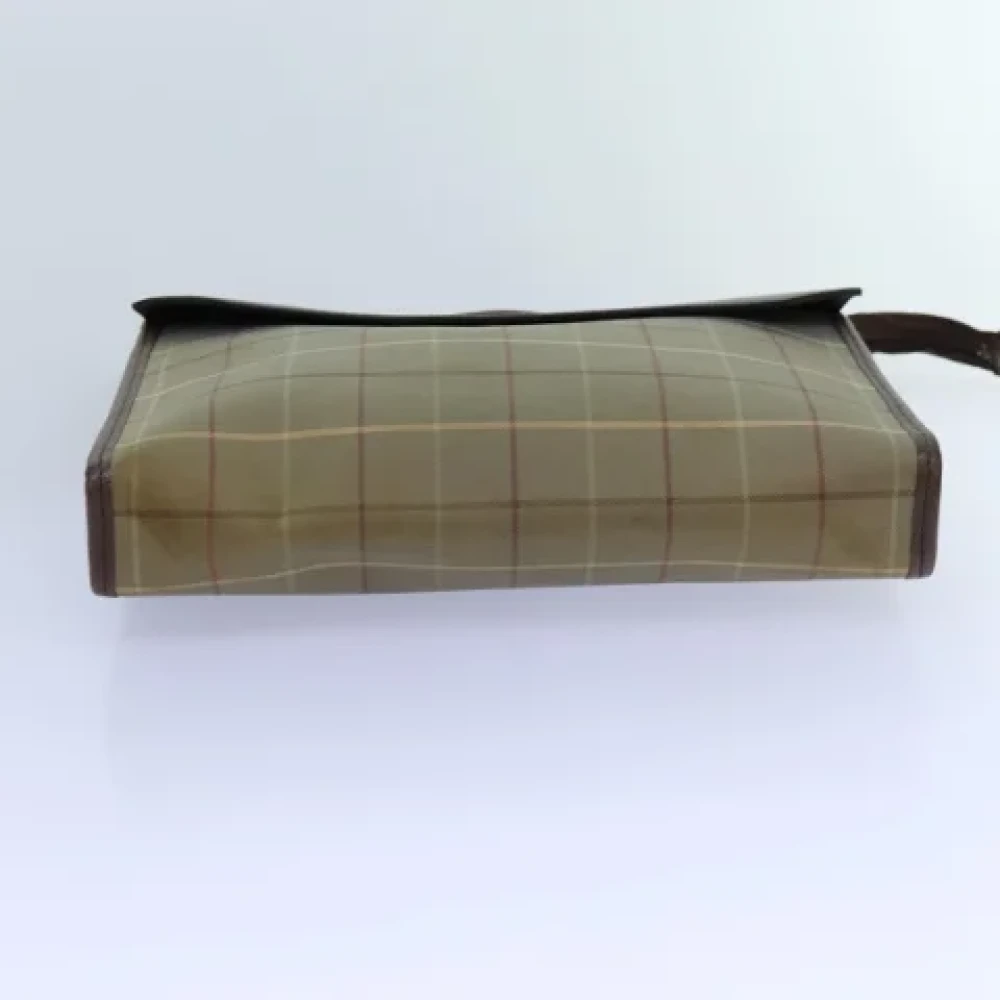 Burberry Vintage Pre-owned Canvas clutches Beige Dames