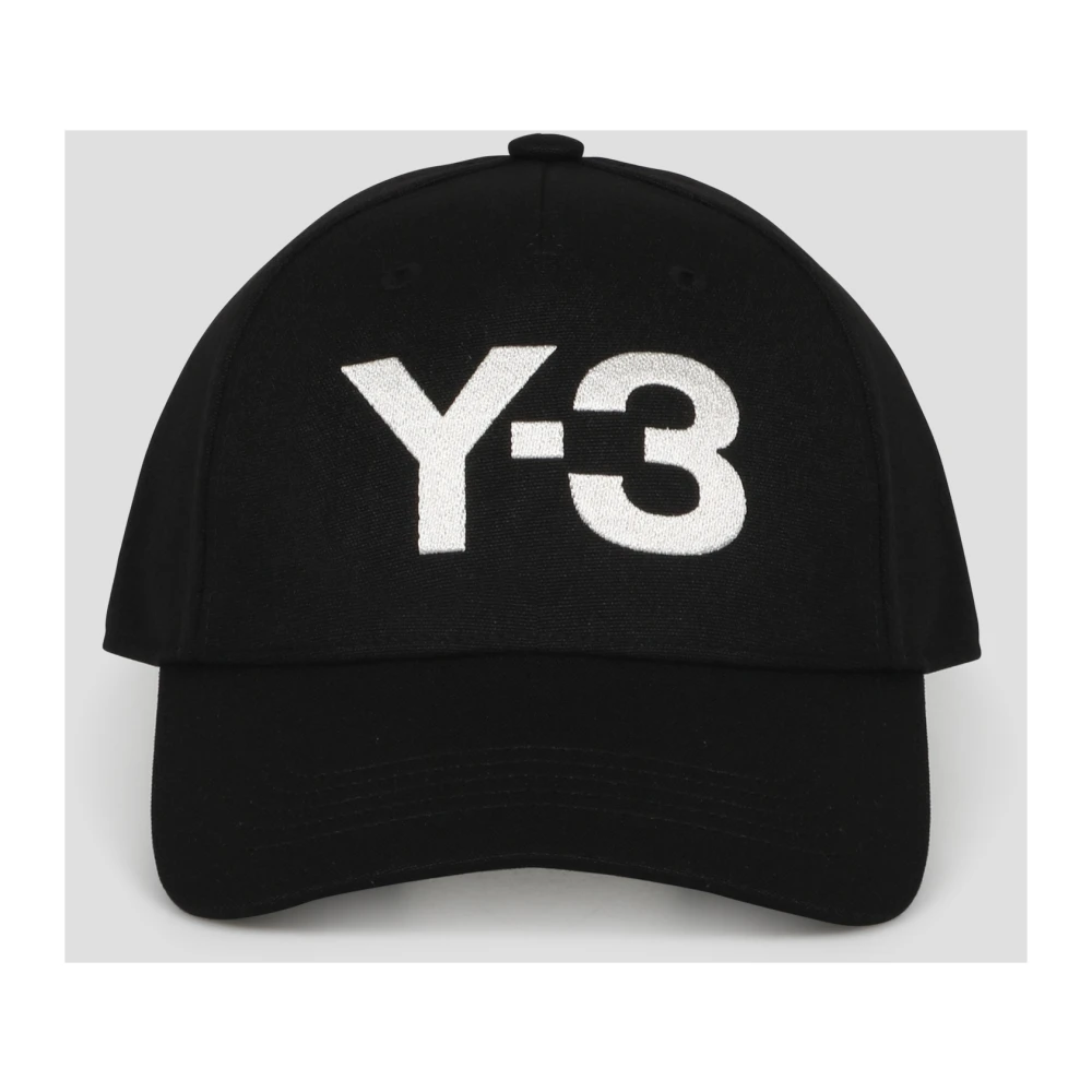 Y-3 Canvas Baseballpet met Geborduurd Logo Black Heren