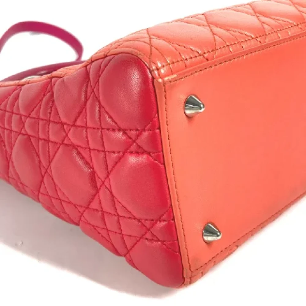Dior Vintage Pre-owned Leather dior-bags Orange Dames