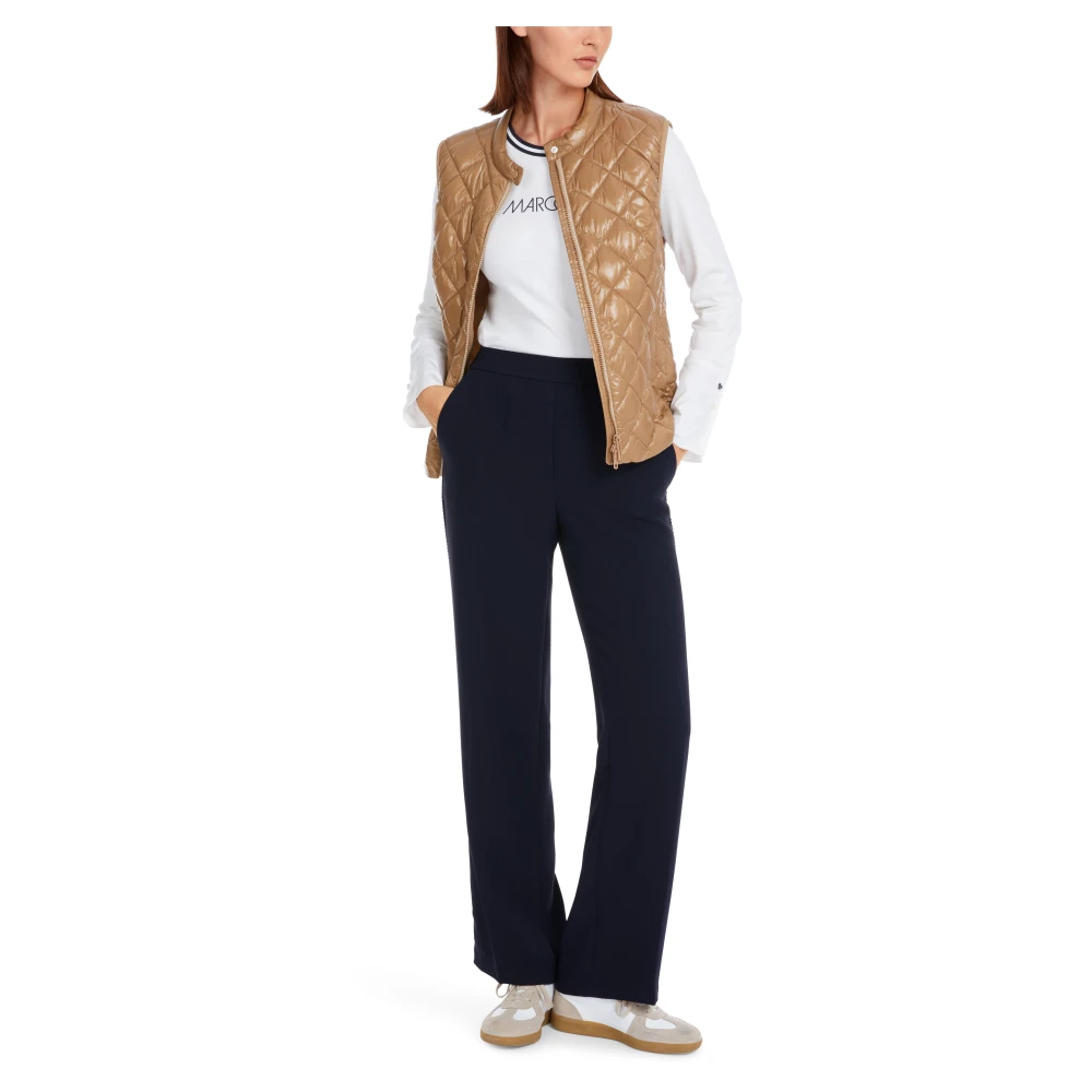 Marc Cain Wijde pasvorm broek Washington Blue Dames