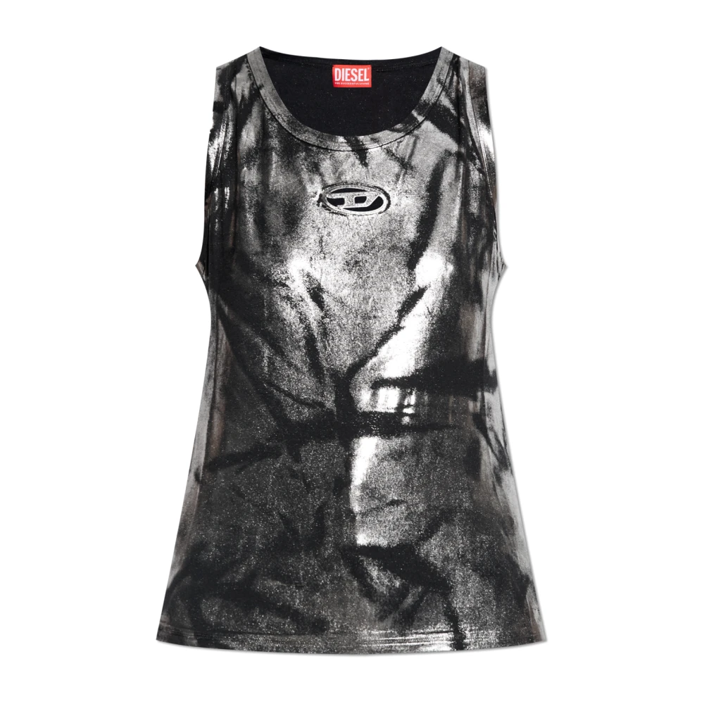 Diesel Chique Zwarte Top Aw24 Black Dames