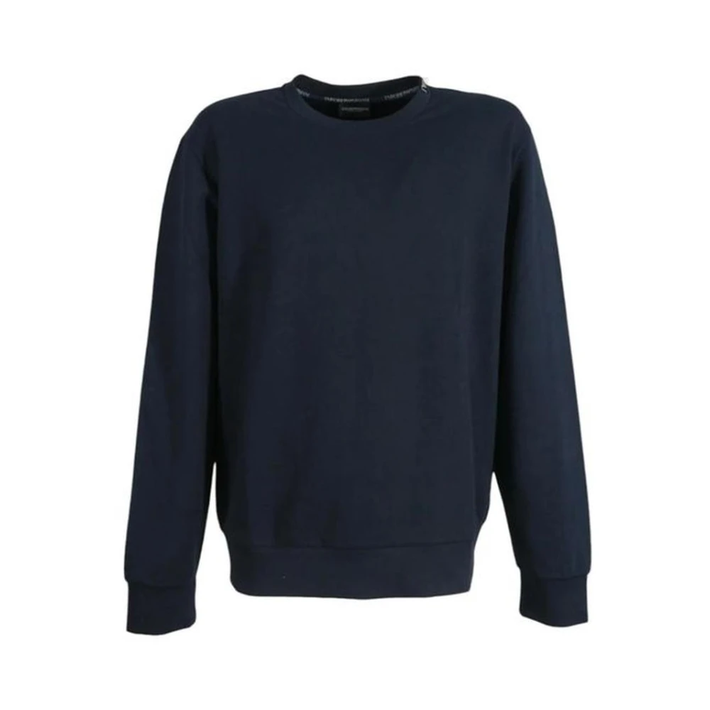 Emporio Armani Blauw Katoenen Casual Shirt Heren Blue Heren