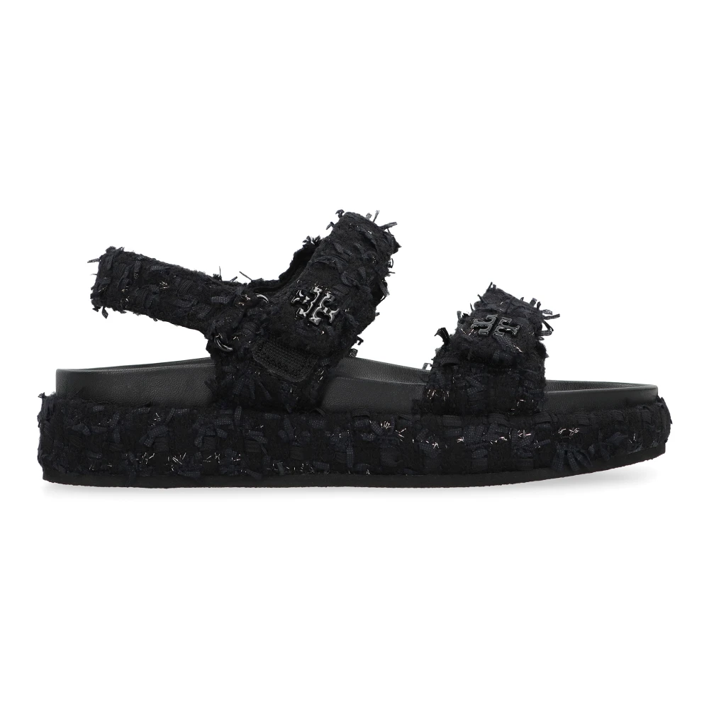 Tory Burch Women's Black Flat Sandals, 3 Uk, Kira Sport Sandal