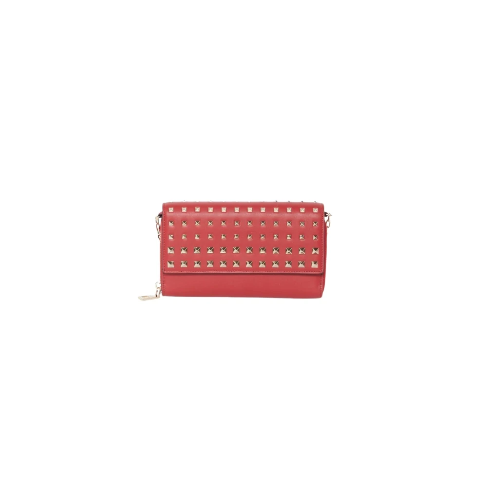 Valentino Rosa Rockstud Läderhandväska Red, Dam