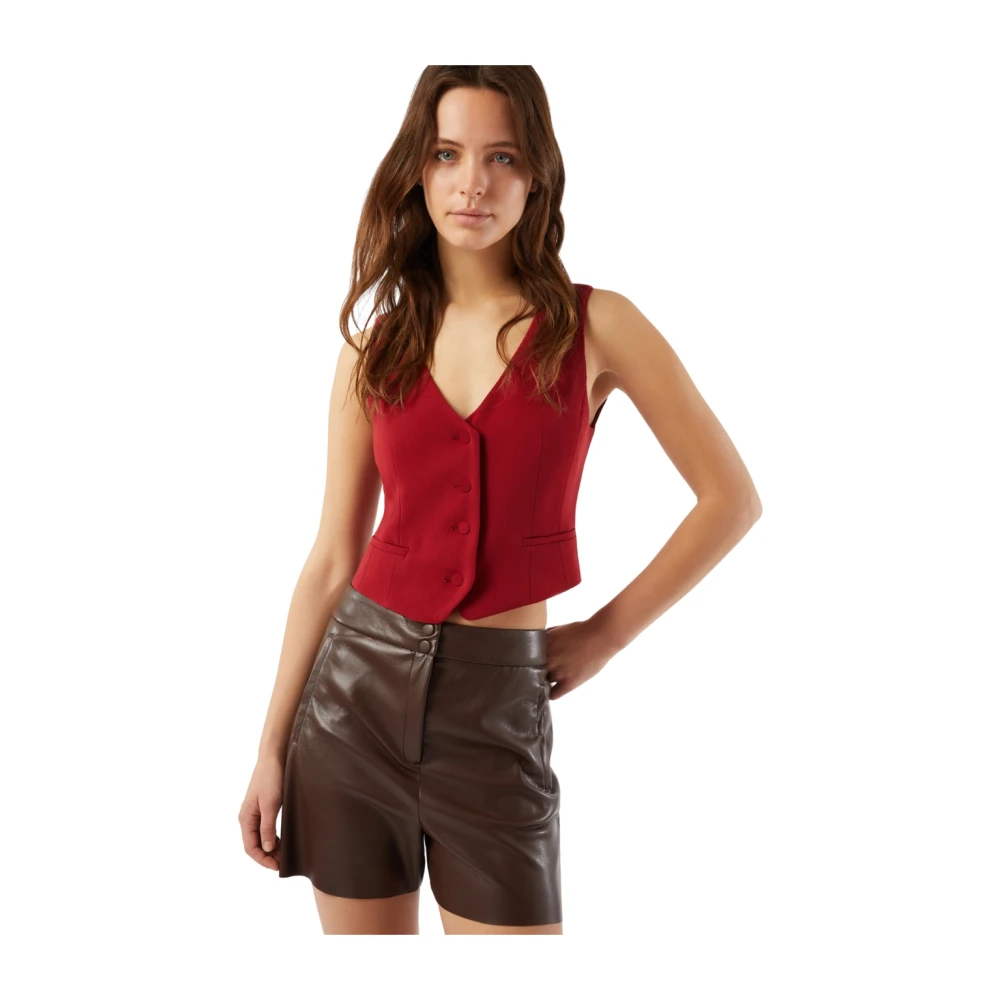 Pennyblack Stijlvolle Gilet voor Mannen Red Dames