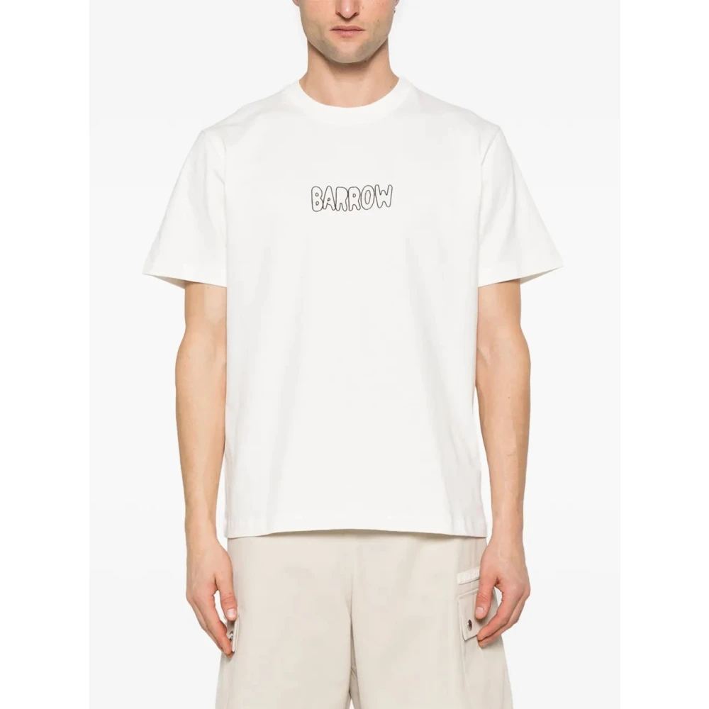Barrow Wit T-shirt Model 002 White Heren