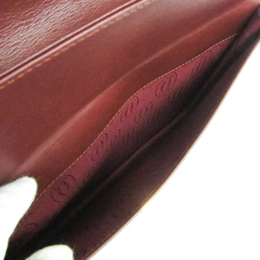 Cartier Vintage Pre-owned Leather shoulder-bags Red Dames