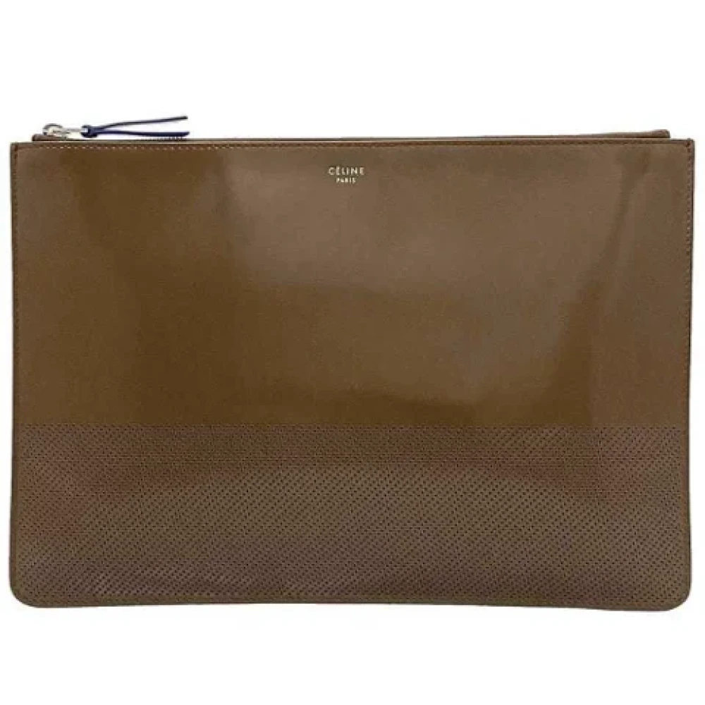 Celine Vintage Pre-owned Fabric clutches Brown Dames
