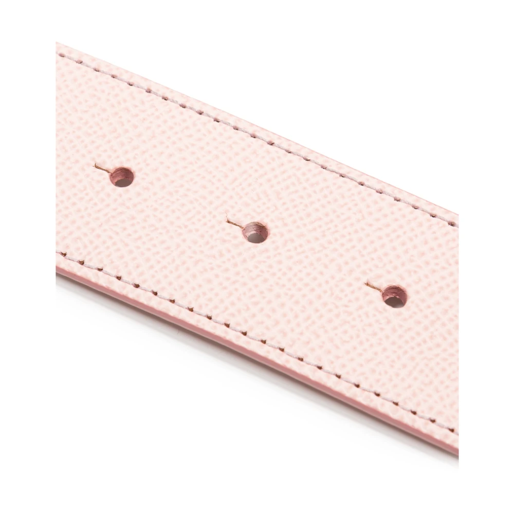 Dolce & Gabbana Baroco logo leren riem Pink Dames