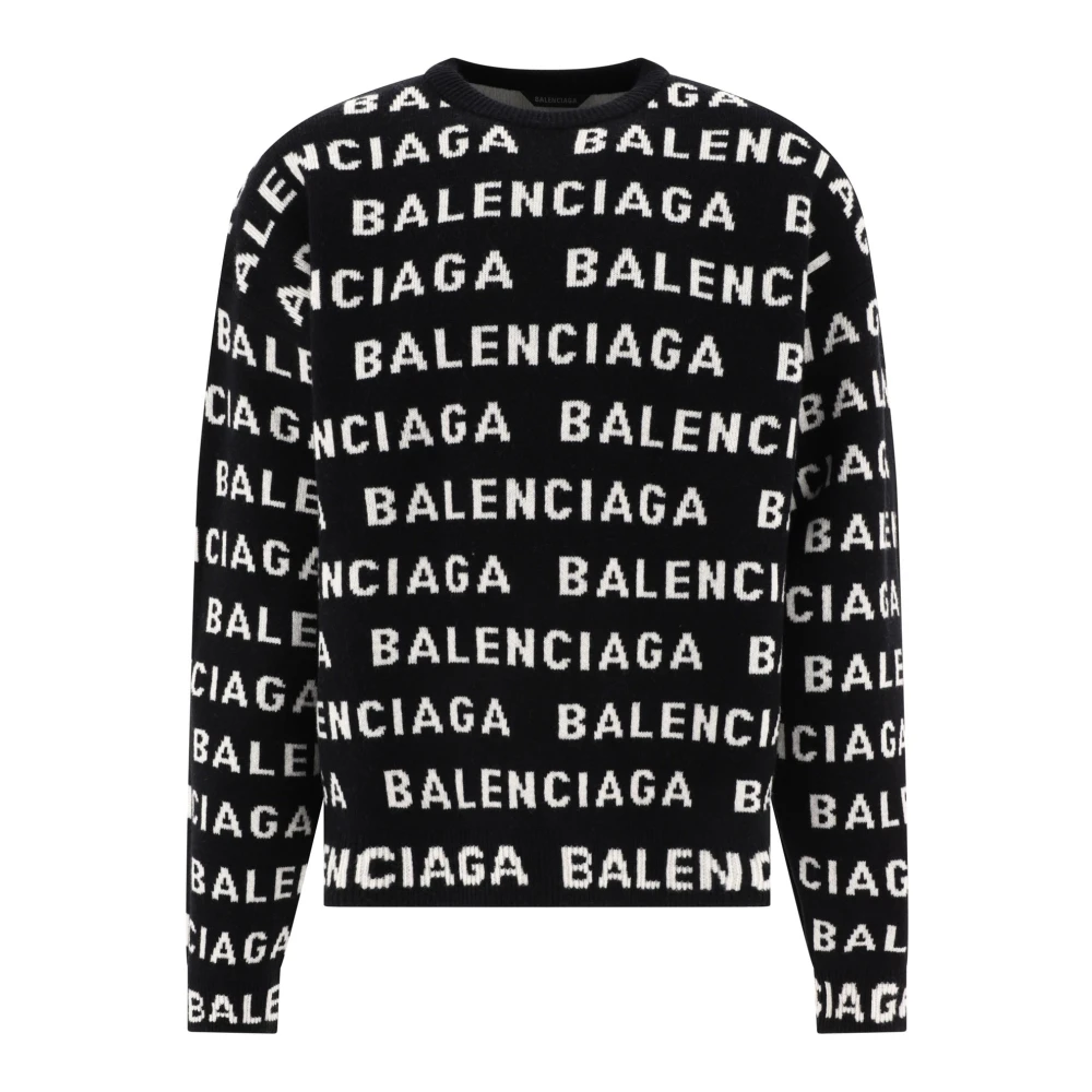 Balenciaga Trui met logo Black Heren
