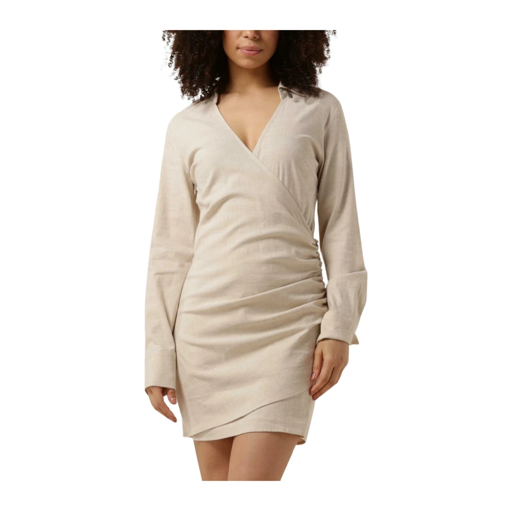Second Female Cream Mini Jurk Zaha Stijl Second Dames Beige Dames
